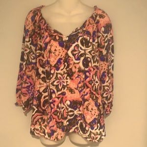 TALBOTS Floral Flowy Top
